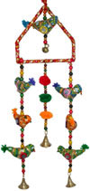 Handmade Traditional Seven Birds Triangle Hanging India