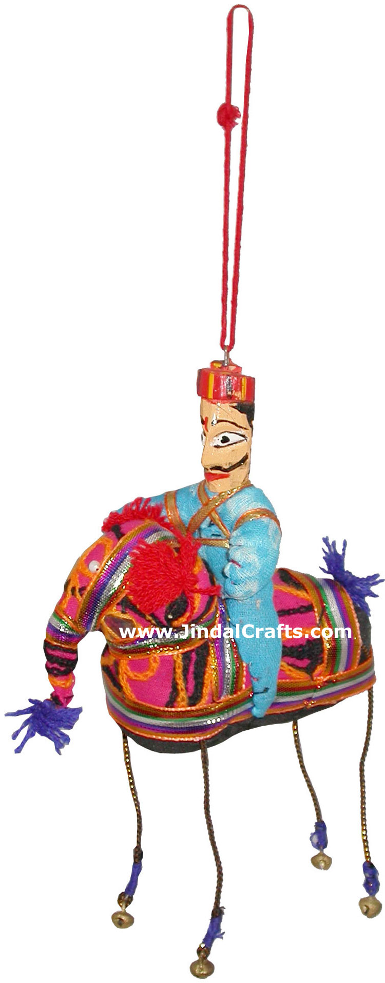 Handmade Traditional Elephant Riding Dancer India Folk