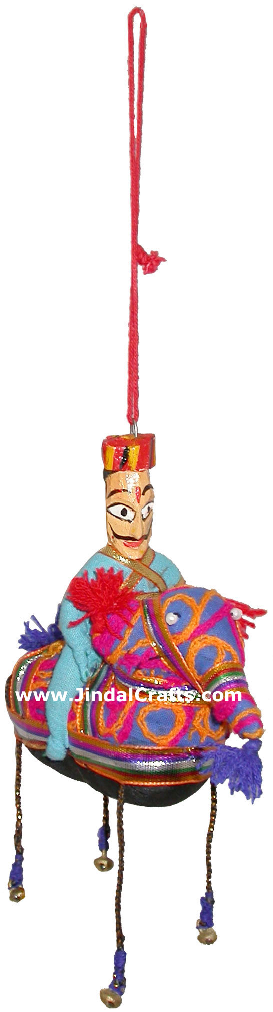 Handmade Traditional Elephant Riding Dancer India Folk