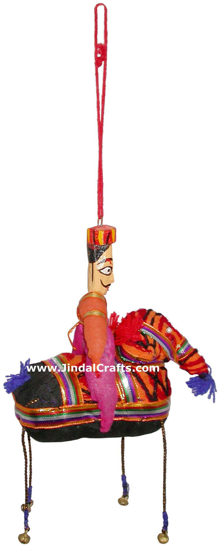 Handmade Traditional Elephant Riding Dancer India Folk