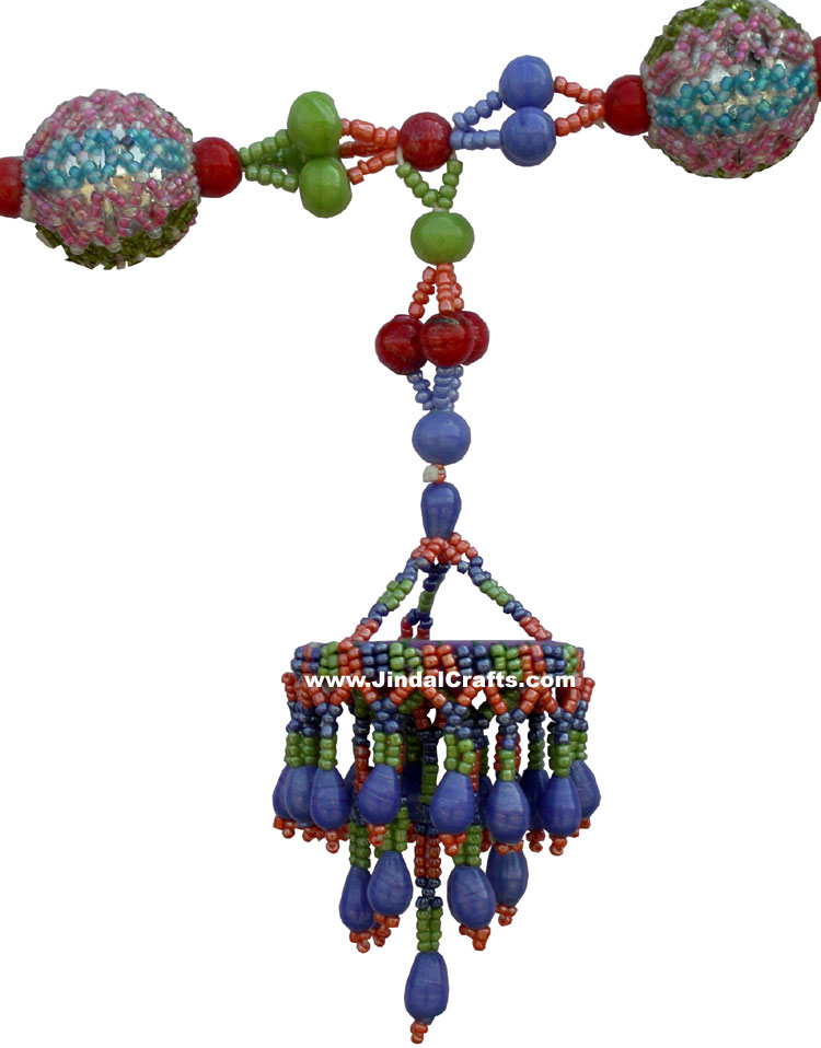 Colourful Handmade Hanging Bead Toran Home Decor Traditional Handicrafts Indian