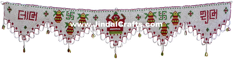 Colourful Handmade Hanging Toran Home Decor Traditional Handicrafts India Ganesh