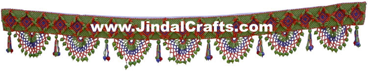 Colourful Handmade Hanging Toran Beaded Home Decor Traditional Handicrafts India