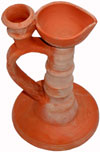 Hand Made Terracotta Oil Lamp Candle Holder Indian Tribal Artifact Handicrafts