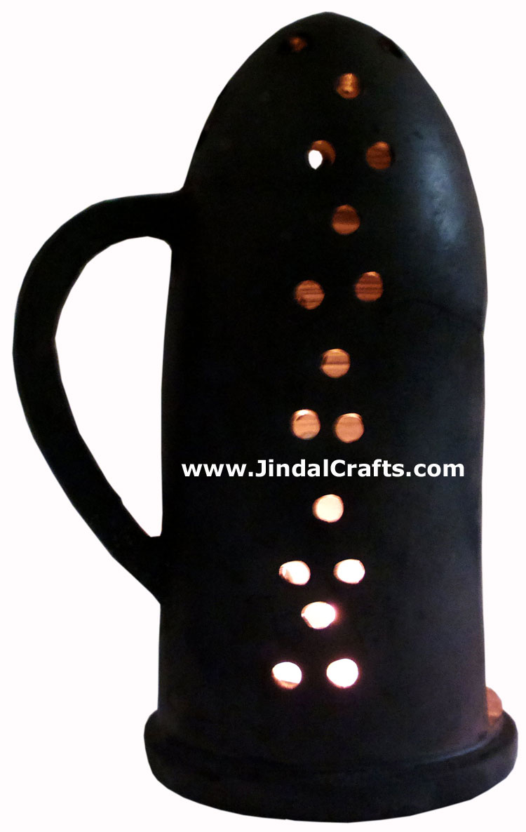 Hand Made Terracotta Oil Lamp Indian Tribal Artifact Handicrafts Crafts Arts