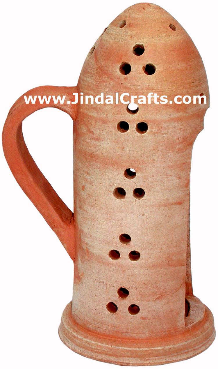 Hand Made Terracotta Oil Lamp Indian Tribal Artifact Handicrafts Crafts Arts