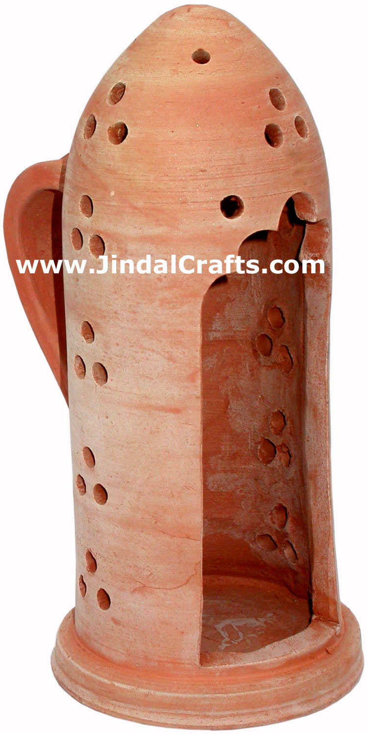 Hand Made Terracotta Oil Lamp Indian Tribal Artifact Handicrafts Crafts Arts