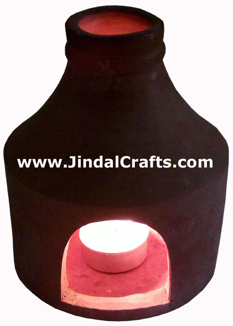Hand Made Terracotta Oil Lamp Indian Tribal Artifact Handicrafts Crafts Arts