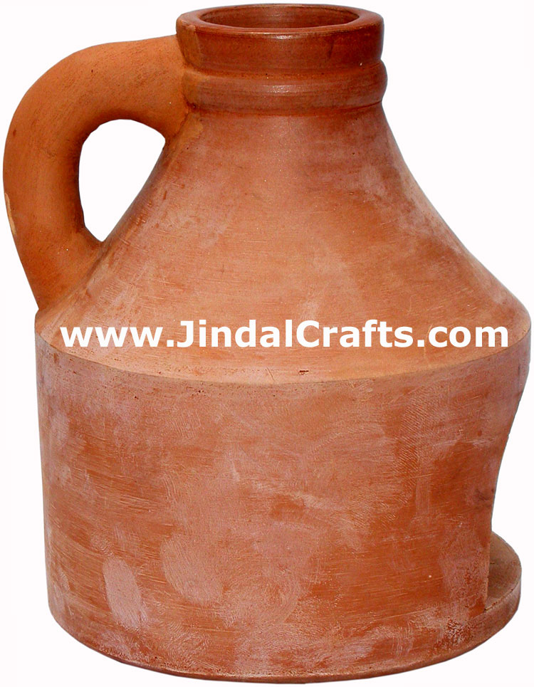 Hand Made Terracotta Oil Lamp Indian Tribal Artifact Handicrafts Crafts Arts