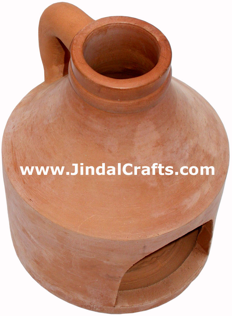 Hand Made Terracotta Oil Lamp Indian Tribal Artifact Handicrafts Crafts Arts