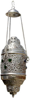 Hand Carved Silver Plated Traditional Lampshade India