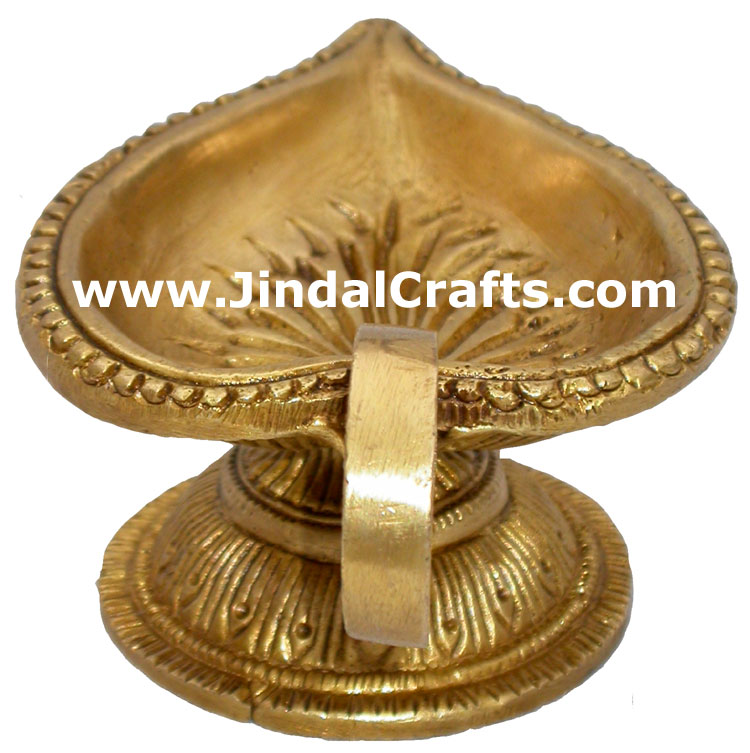 Lamp Diya Brass Made India Religious Decor Handicrafts