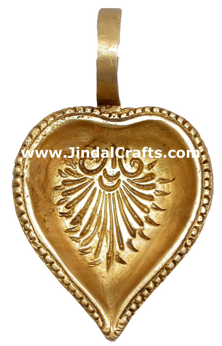 Lamp Diya Brass Made India Religious Decor Handicrafts