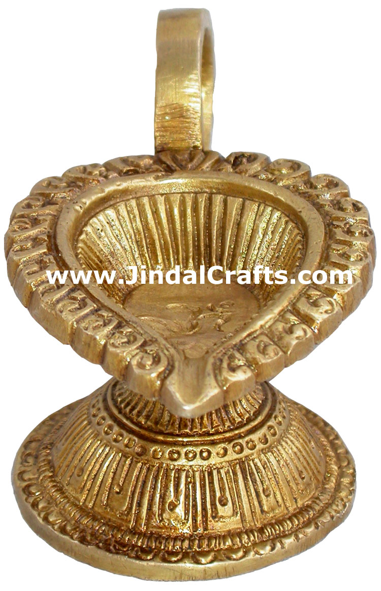 Lamp Diya Brass Made India Religious Decor Handicrafts Crafts Arts Religious