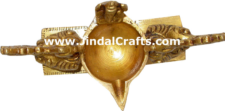 Lamp Diya Brass Made India Religious Decor Handicrafts India Artifact