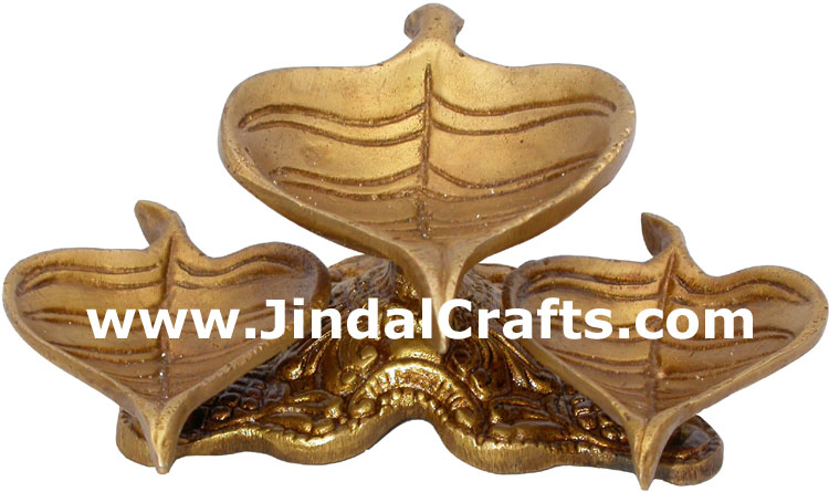 Lamp Diya Brass Made India Religious Decor Handicrafts