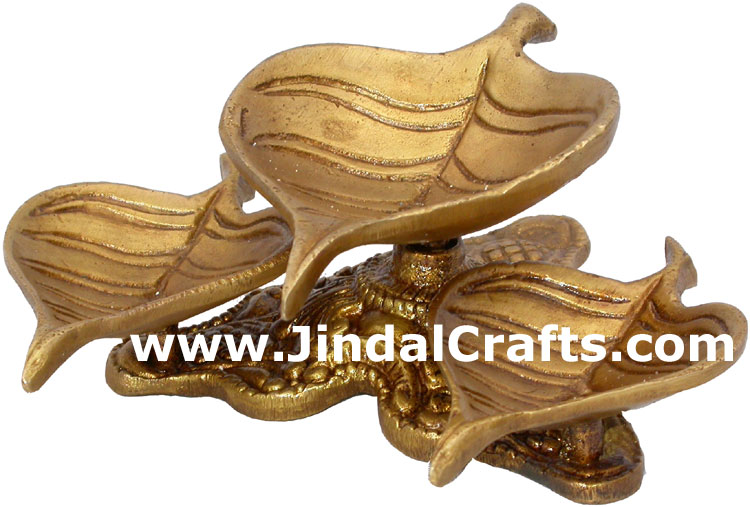 Lamp Diya Brass Made India Religious Decor Handicrafts