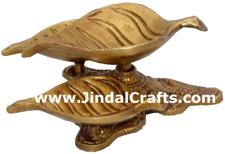 Lamp Diya Brass Made India Religious Decor Handicrafts