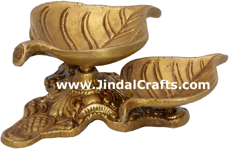 Lamp Diya Brass Made India Religious Decor Handicrafts
