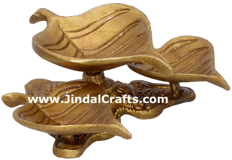 Lamp Diya Brass Made India Religious Decor Handicrafts