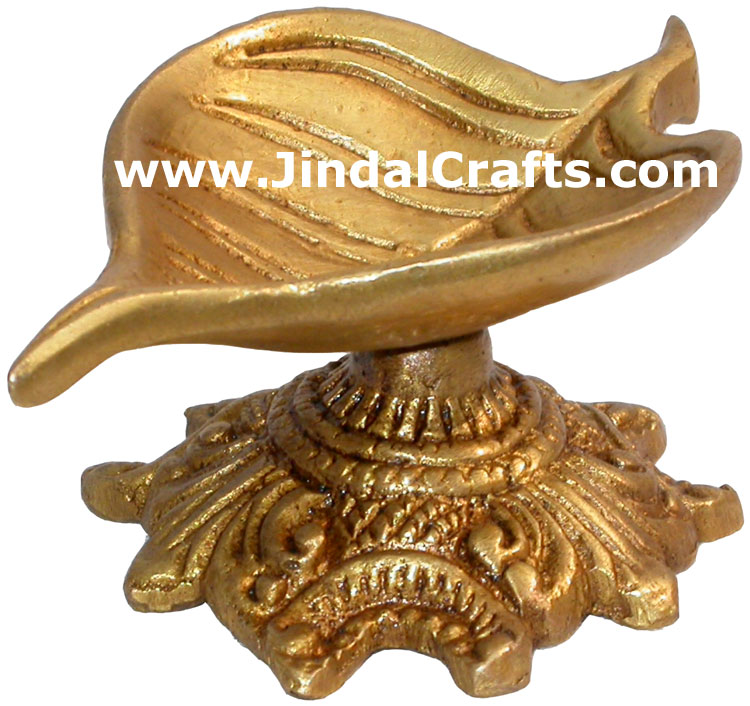 Lamp Diya Brass Made India Religious Decor Handicrafts