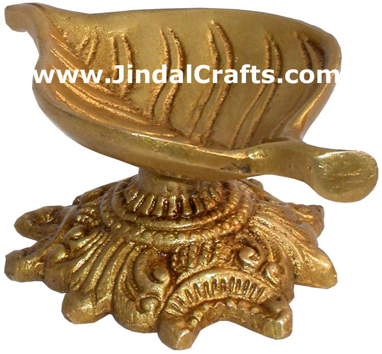 Lamp Diya Brass Made India Religious Decor Handicrafts
