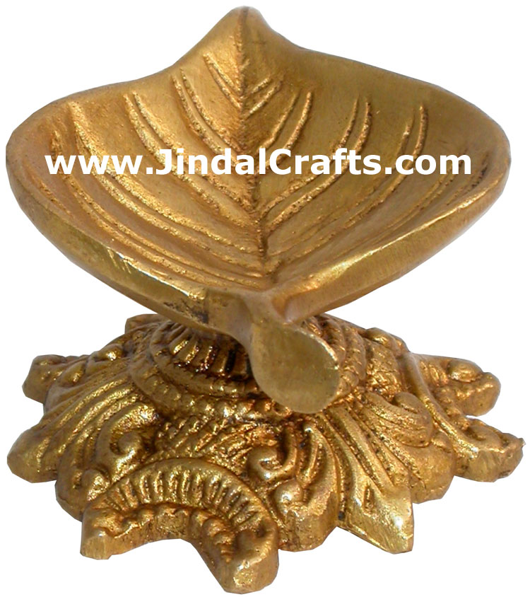 Lamp Diya Brass Made India Religious Decor Handicrafts