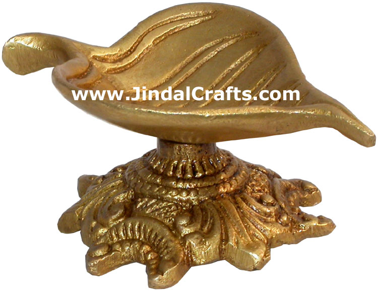 Lamp Diya Brass Made India Religious Decor Handicrafts
