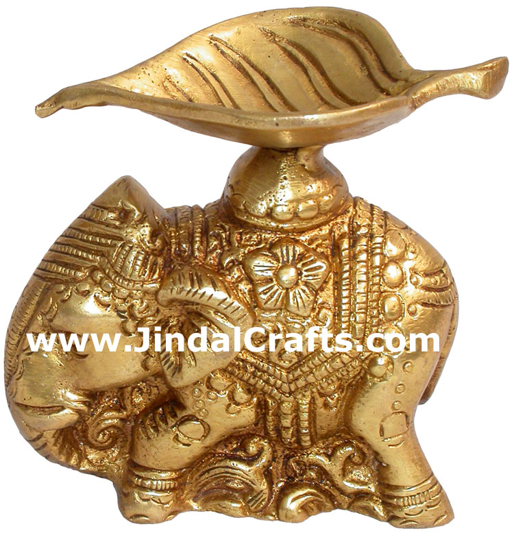 Lamp Diya Brass Made India Religious Decor Handicrafts