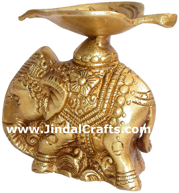 Lamp Diya Brass Made India Religious Decor Handicrafts