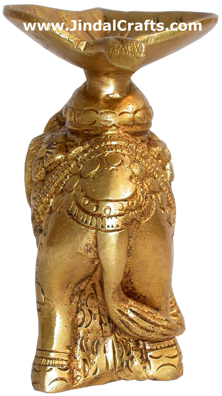 Lamp Diya Brass Made India Religious Decor Handicrafts