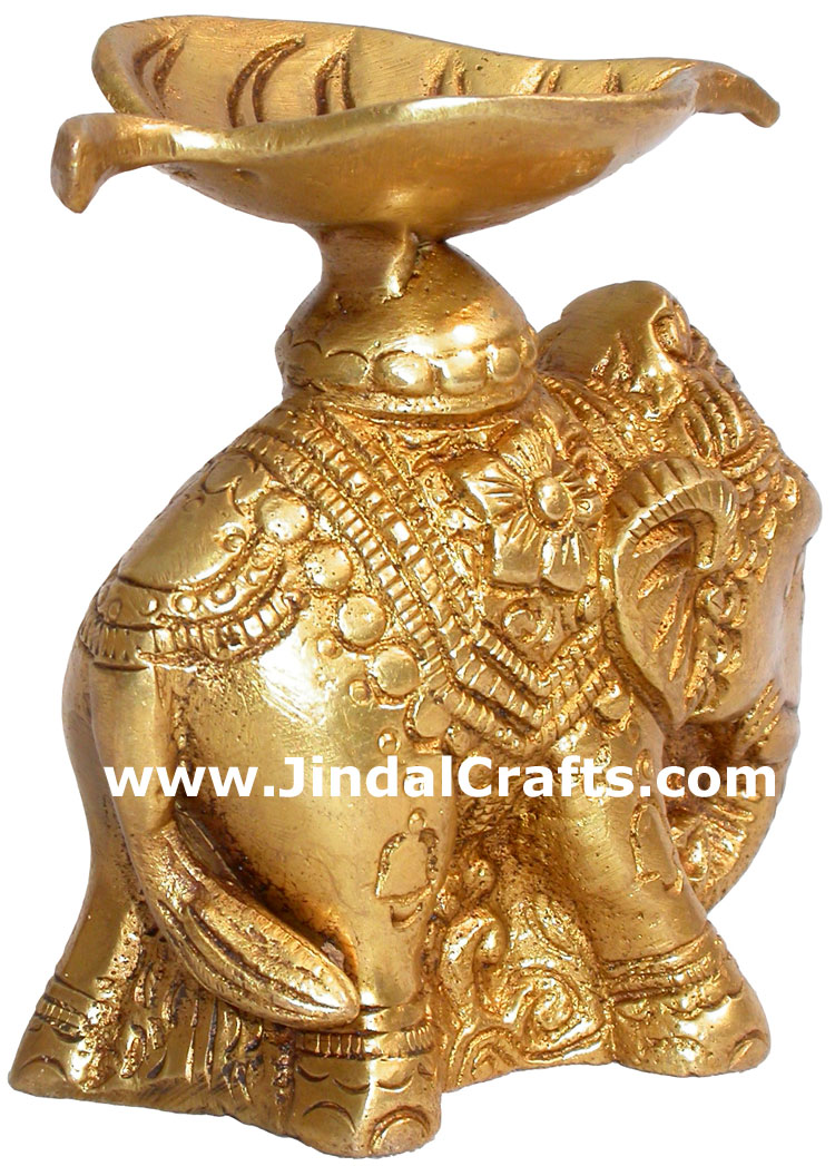 Lamp Diya Brass Made India Religious Decor Handicrafts