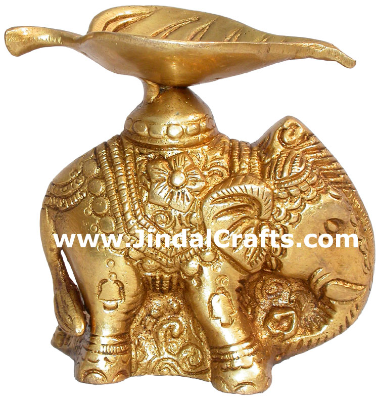 Lamp Diya Brass Made India Religious Decor Handicrafts
