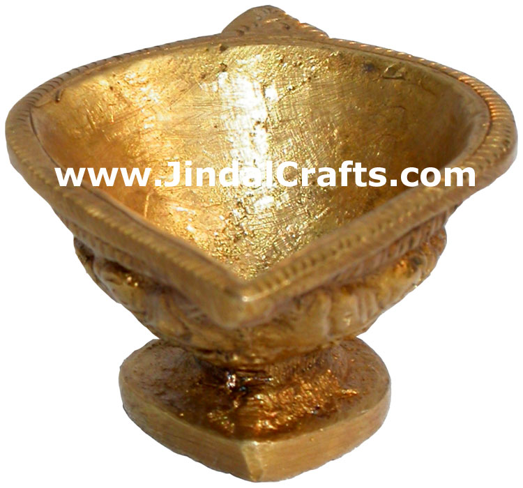 Lamp Diya Brass Made India Religious Decor Handicrafts