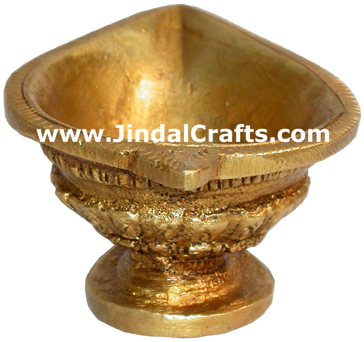 Lamp Diya Brass Made India Religious Decor Handicrafts