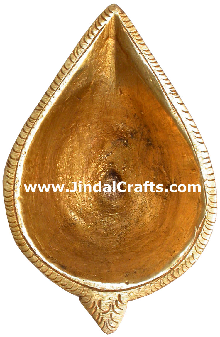 Lamp Diya Brass Made India Religious Decor Handicrafts