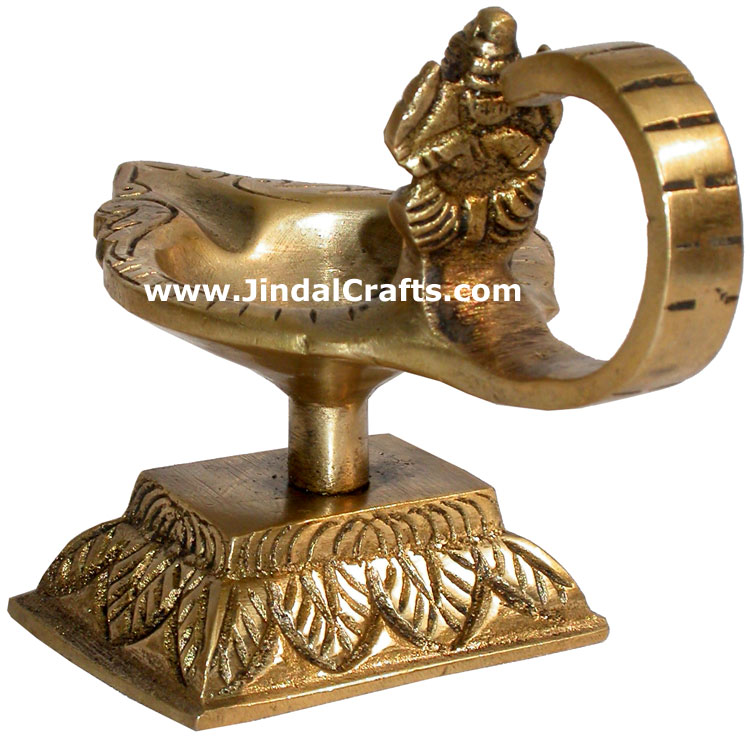 Lamp Diya Brass Made India Religious Decor Handicrafts