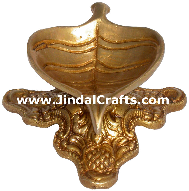 Lamp Diya Brass Made India Religious Decor Handicrafts