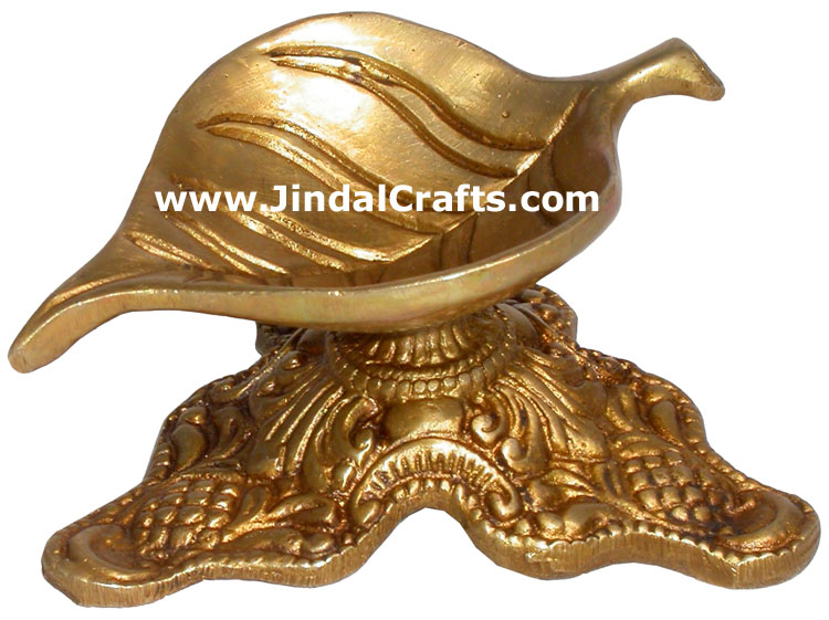 Lamp Diya Brass Made India Religious Decor Handicrafts
