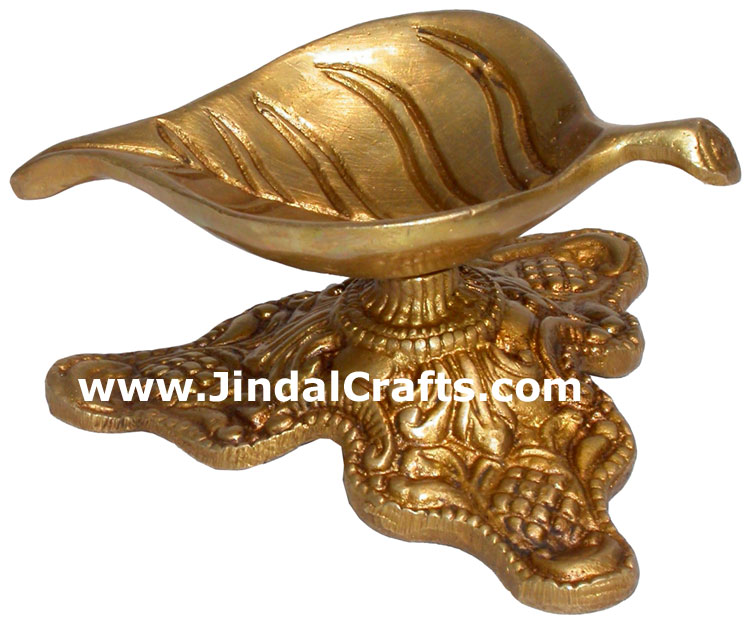 Lamp Diya Brass Made India Religious Decor Handicrafts