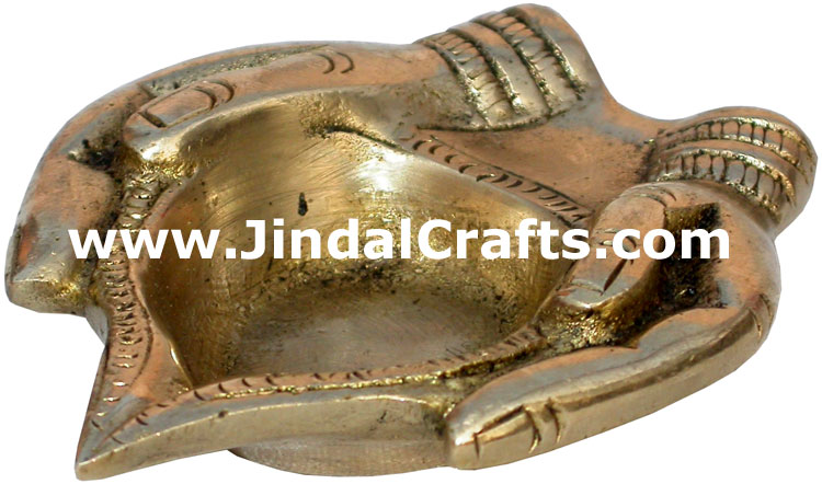 Brass Diya Lamps Deepak Hindu Pooja Crafts Festival Art