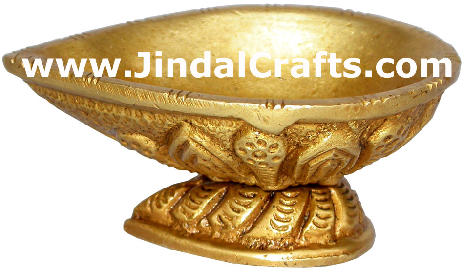 Brass Lamp - Indian Rich Traditional Handicrafts Crafts Art Artifact Diwali Gift