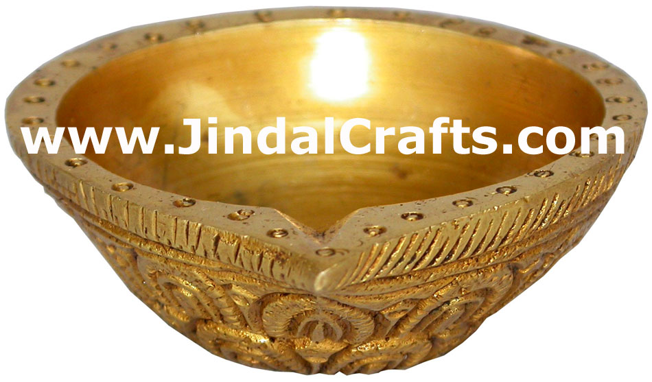Brass Lamp - Indian Rich Traditional Handicrafts Crafts Art Artifact Diwali Gift