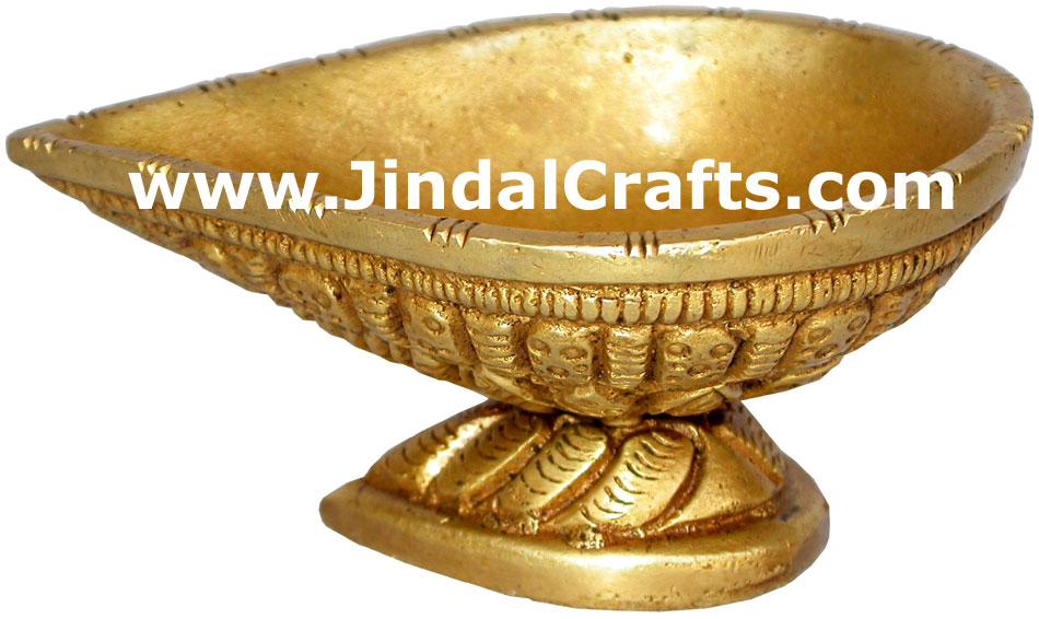 Brass Lamp - Indian Rich Traditional Handicrafts Crafts Art Artifact Diwali Gift