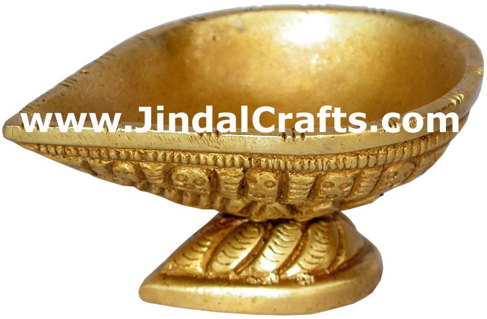 Brass Lamp - Indian Rich Traditional Handicrafts Crafts Art Artifact Diwali Gift