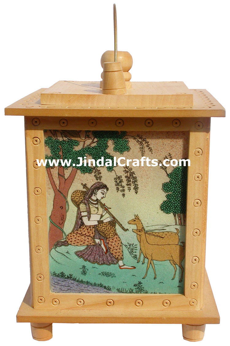 Handmade Real Gemstone Dust Lantern Lampshed India Art