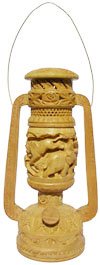 Handmade Wooden Lampshade Lantern Jungle India Art Work