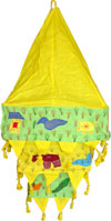 Patches Lamp Shade Hand Made Traditional India Artifact