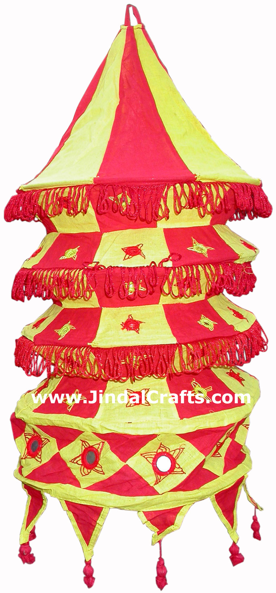 Colourful Fabric Lamp Shade Hand Made Rich Art Craft Handicrafts from India