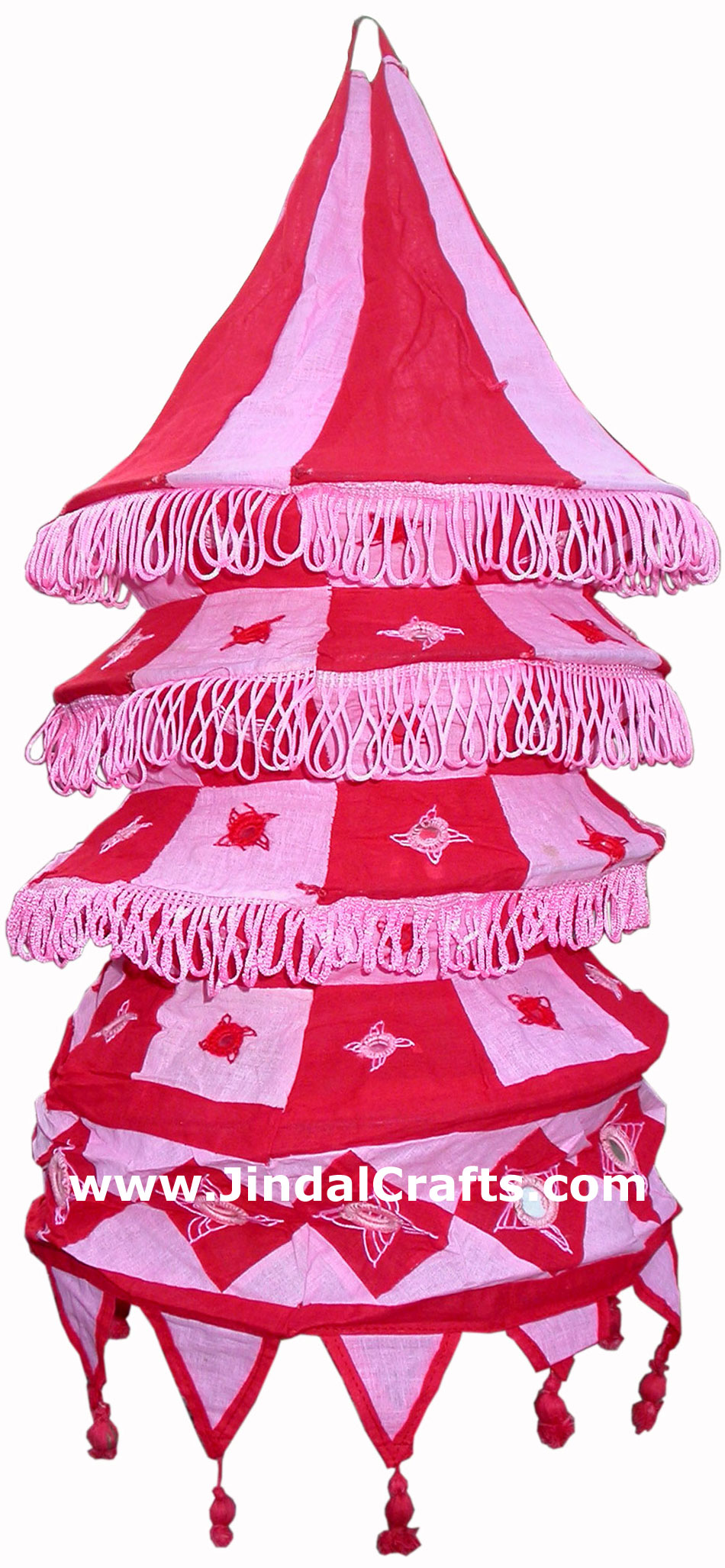 Colourful Fabric Lamp Shade Hand Made Rich Art Craft Handicrafts from India